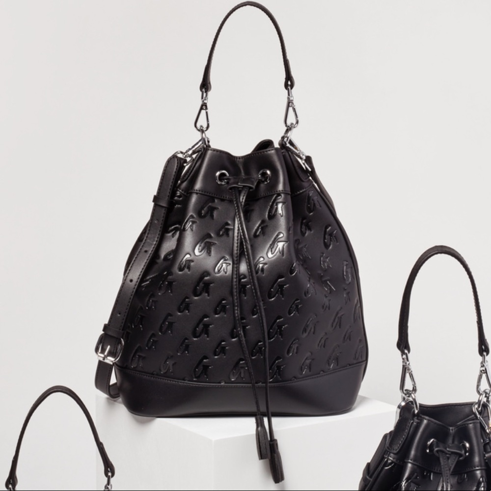 Glamaholic Mia Ray Large black bucket bag